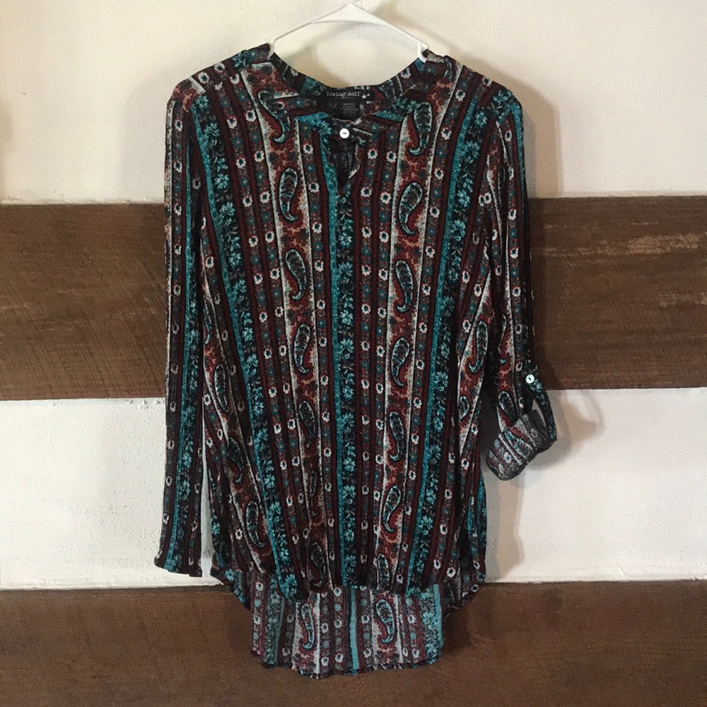 Long sleeve boho blouse